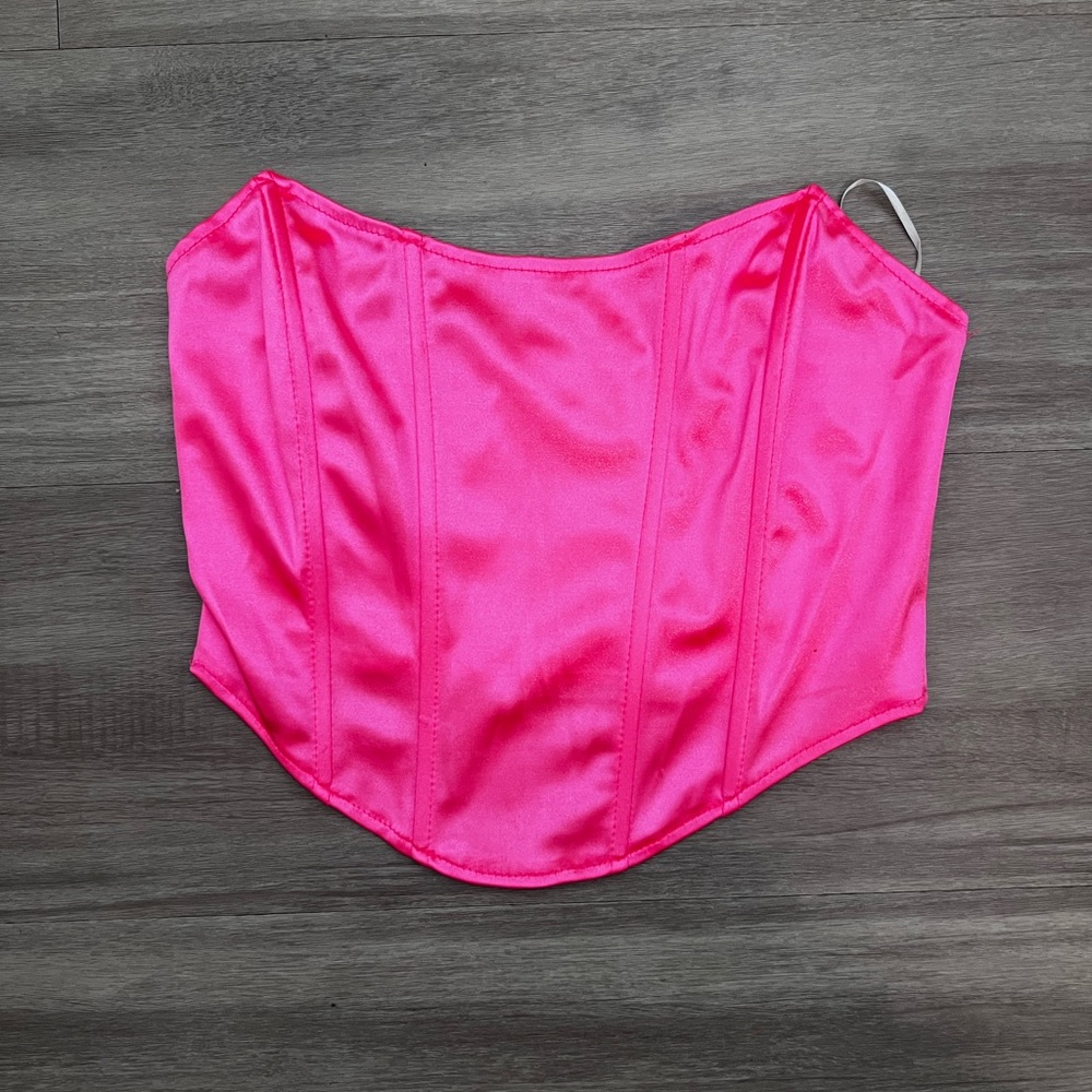 HOT PINK CORSET TOP